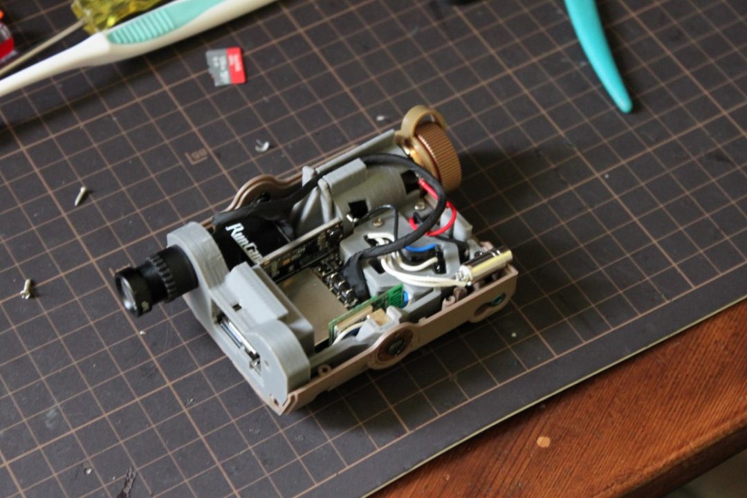 PEQ15型ガンカメラの製作Runcam2 4K②モジュール組み込み一応完成  