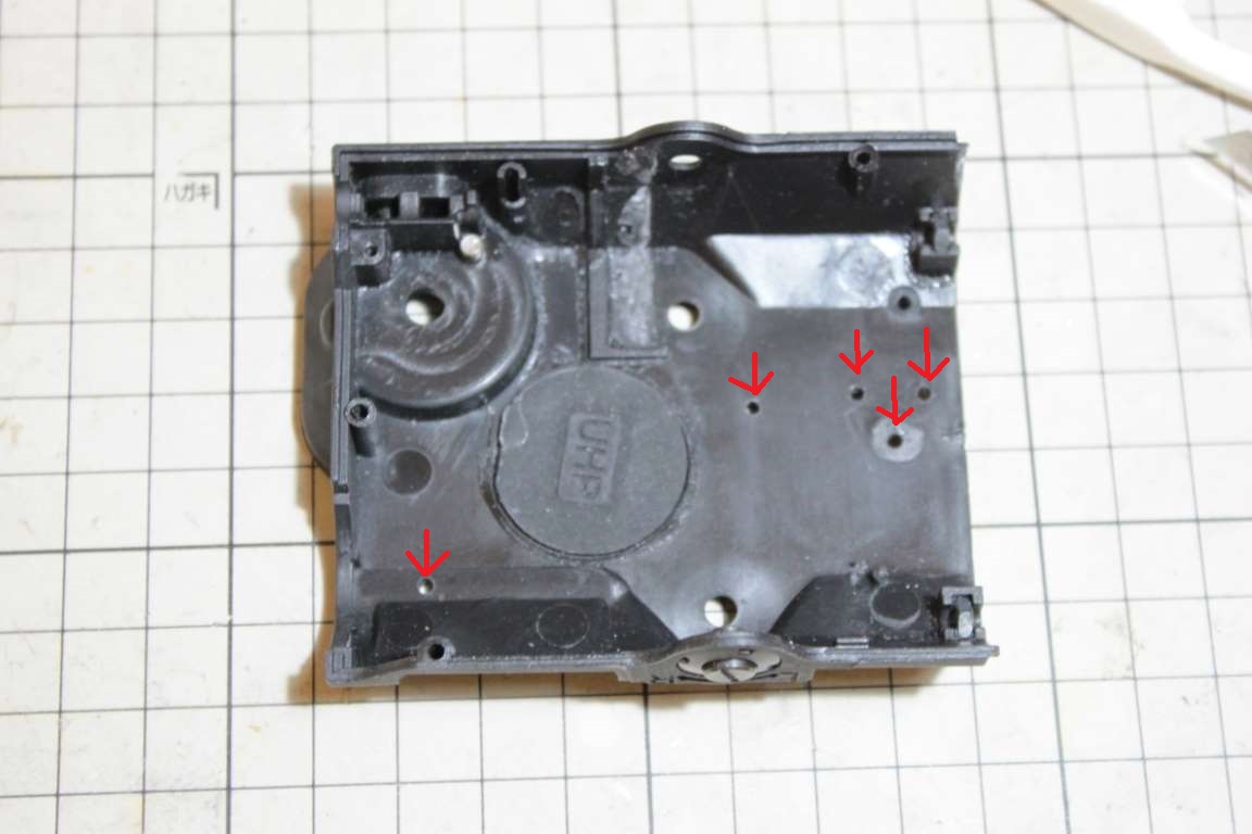 PEQ-15型ガンカメラ 加工メモ② Runcam2加工箇所と本体の穴空けなど